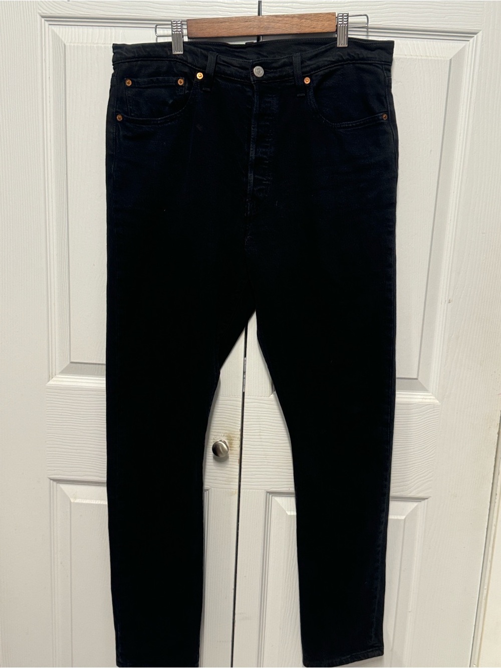 Levi’s Premium 501 Skinny Jeans Black Big E 32 X 32